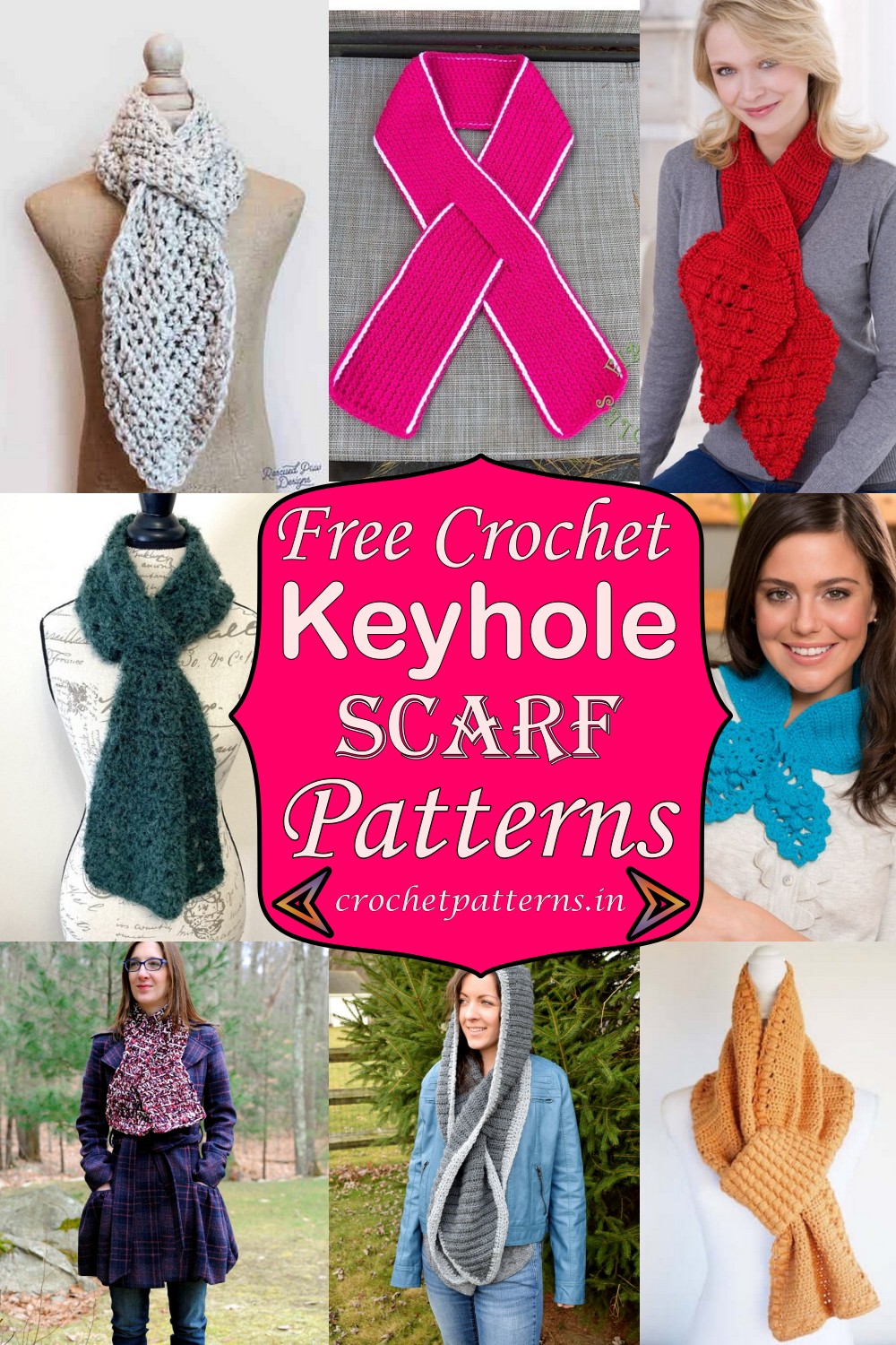 Free Crochet Keyhole Scarf Patterns