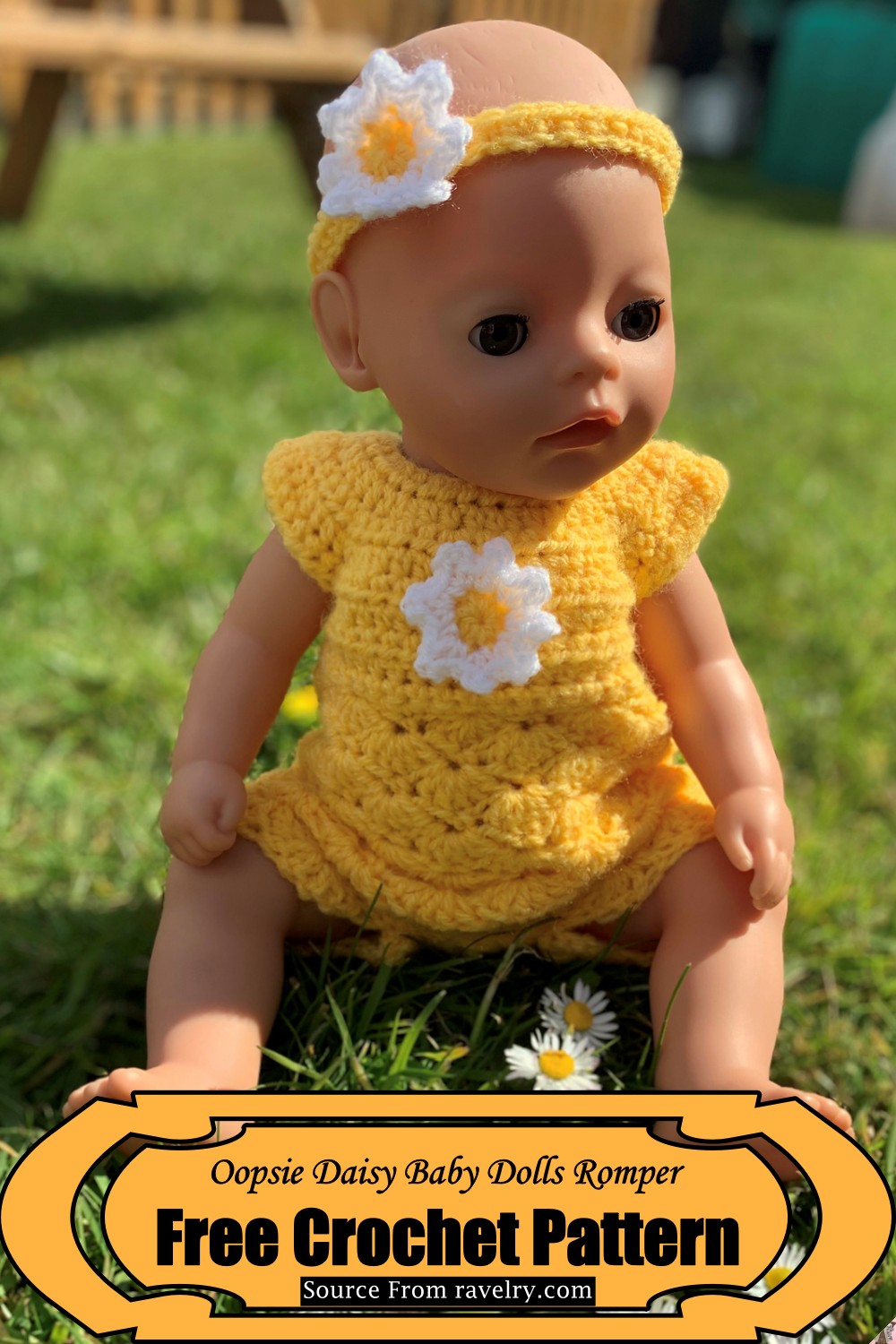 Crochet Oopsie Daisy Baby Dolls Romper Pattern