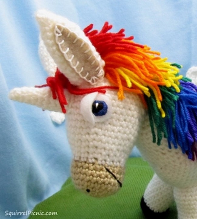 Crochet Rainbow Donkey Pattern