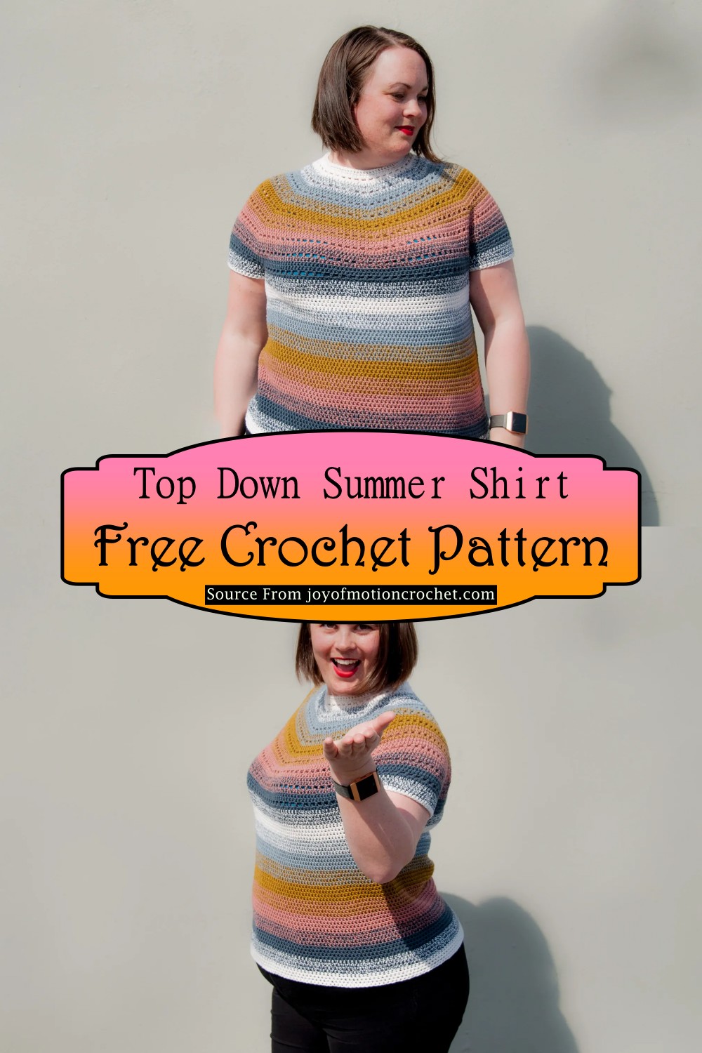 Crochet Top Down Summer Shirt Pattern