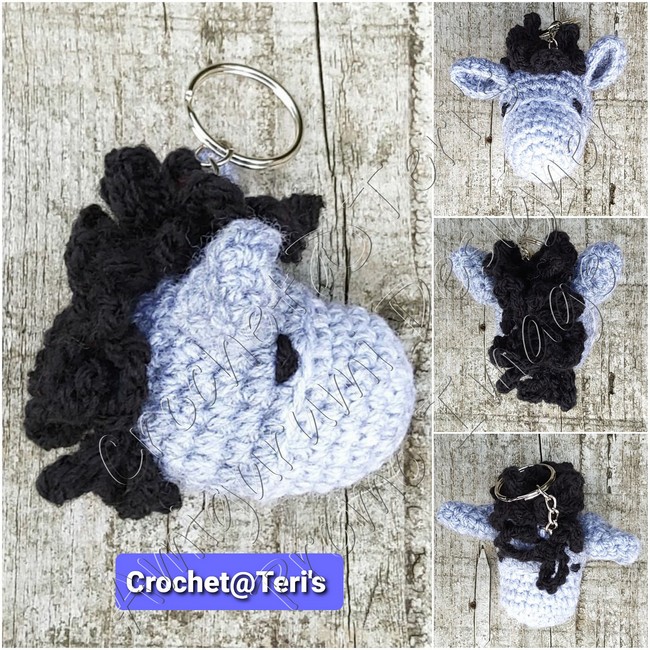 Free Crochet Donkey Keychain Pattern