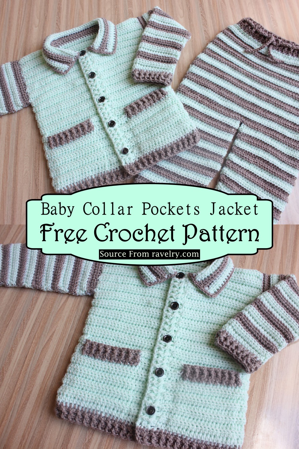 Baby Collar Pockets Jacket