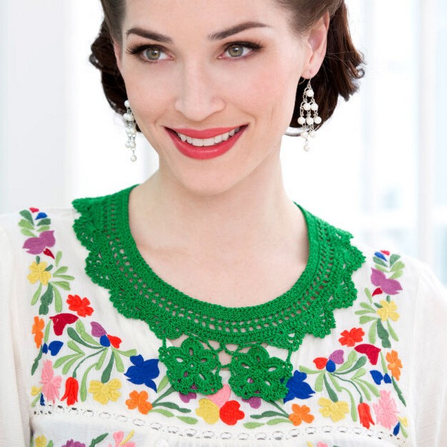 Crochet Floral Collar Pattern