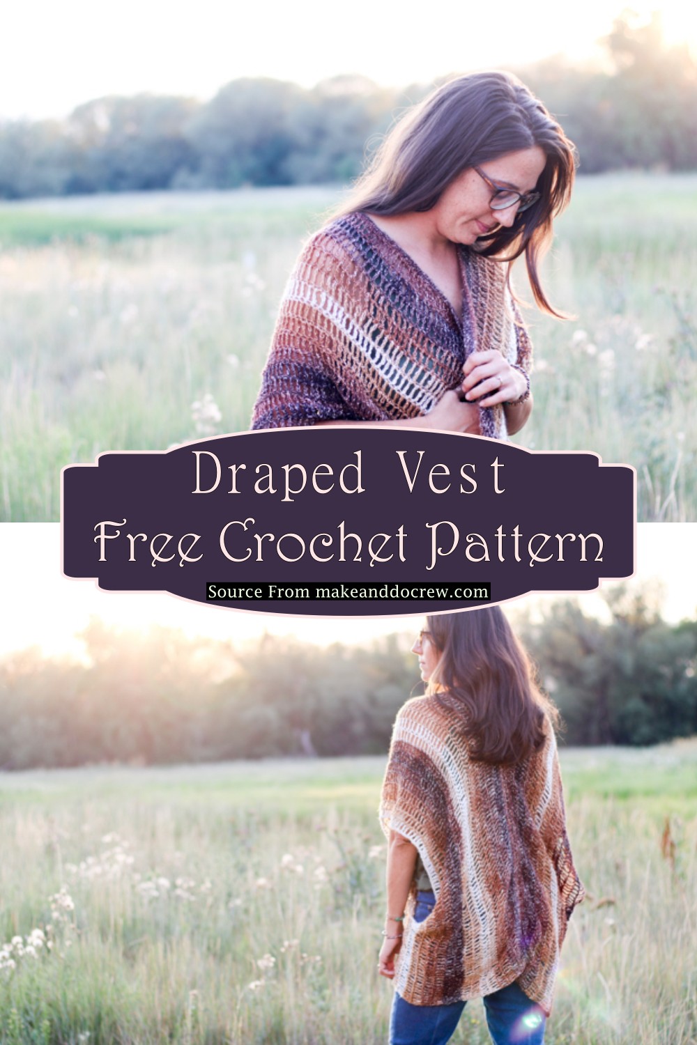 Draped Vest Crochet Pattern
