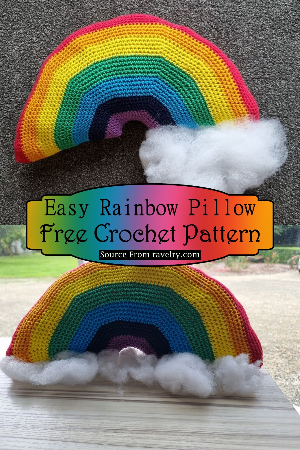 Easy Rainbow Pillow