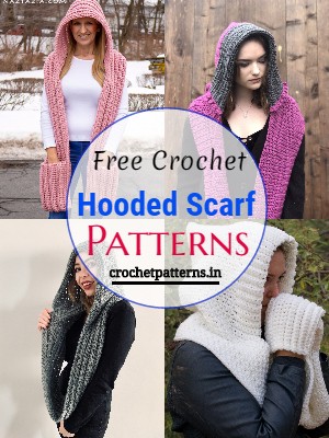 20 Crochet Hooded Scarf Free Patterns
