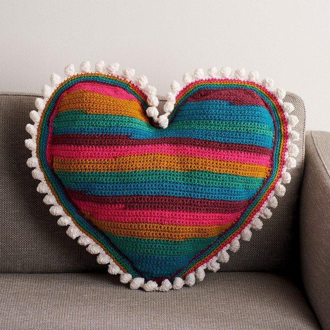 Hearts of Pom Pillow