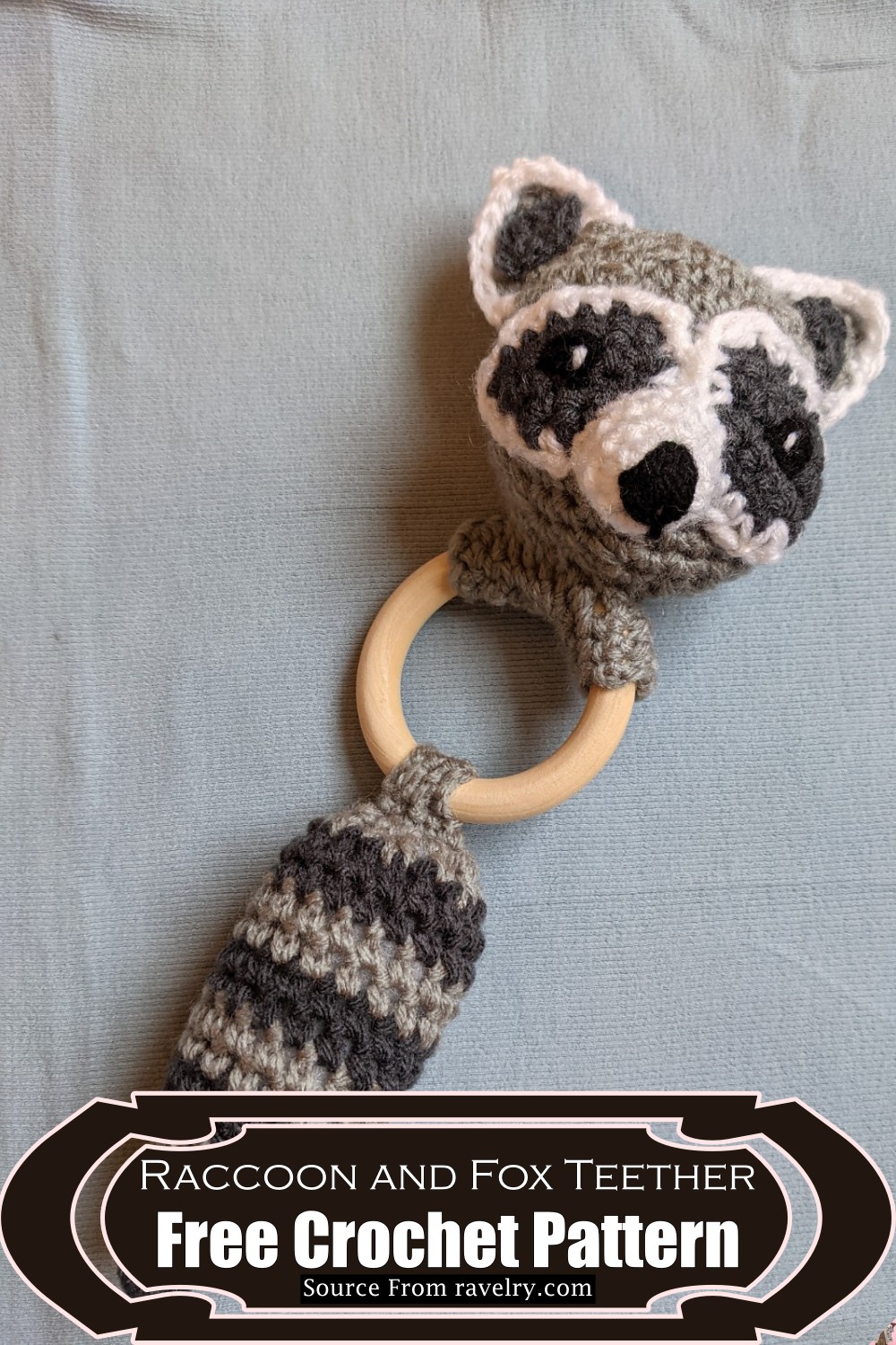 Raccoon and Fox Teether