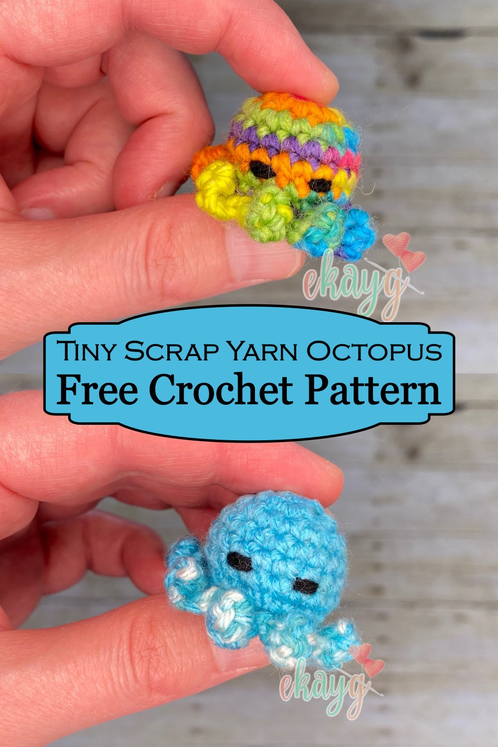 Tiny Scrap Yarn Octopus