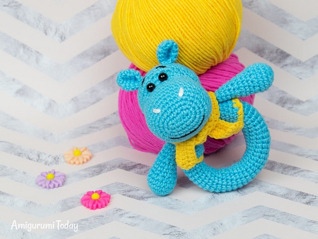 Hippo Baby Rattle