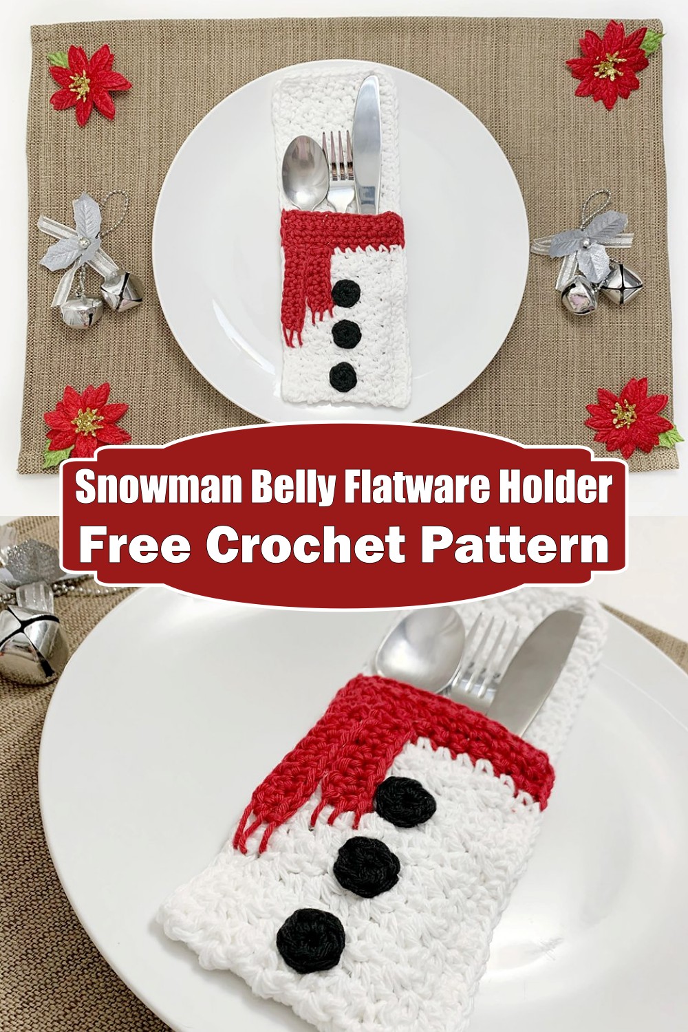 Snowman Belly Flatware Holder