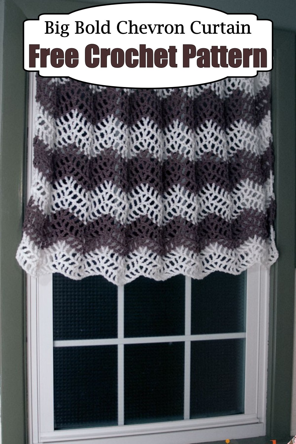 Big Bold Chevron Crochet Curtain
