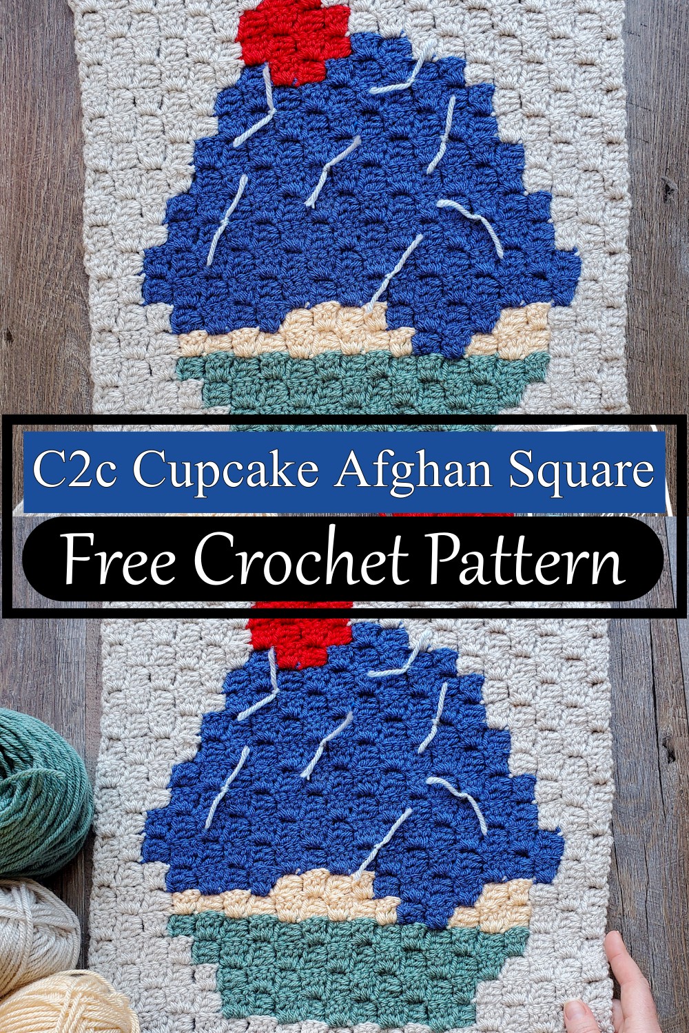 C2c Cupcake Afghan Square