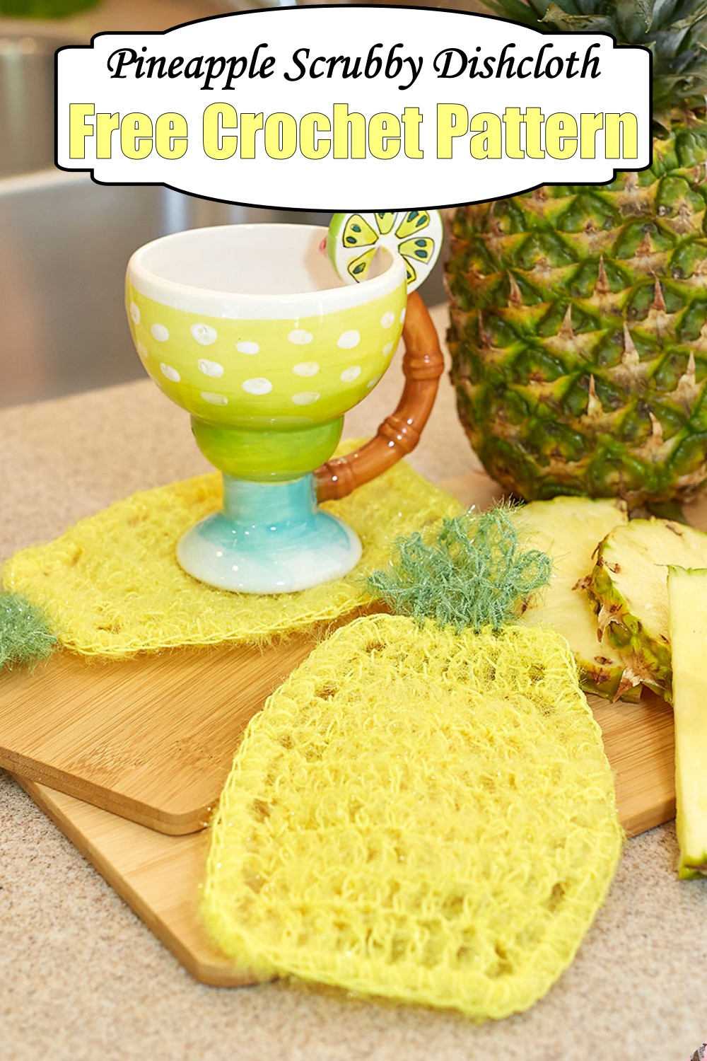 Crochet Pineapple Scrubby Dishcloth Pattern
