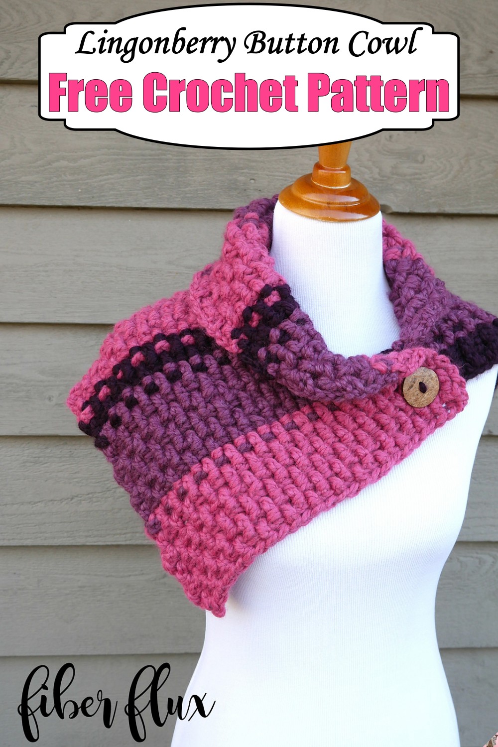 Lingonberry Button Cowl