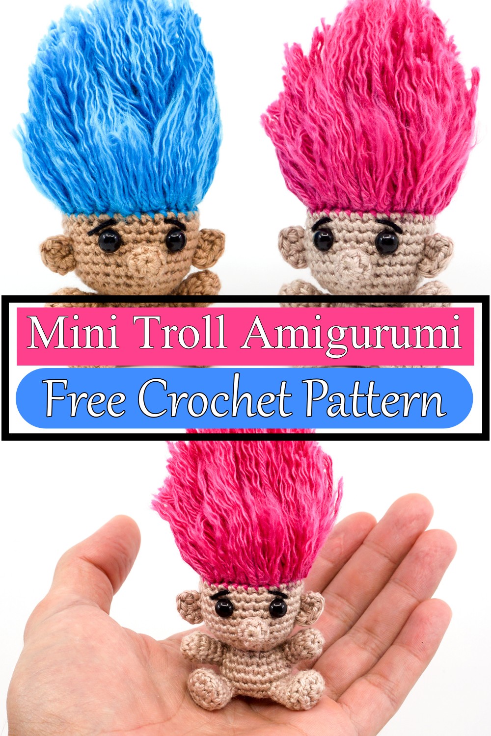 Mini Troll Amigurumi
