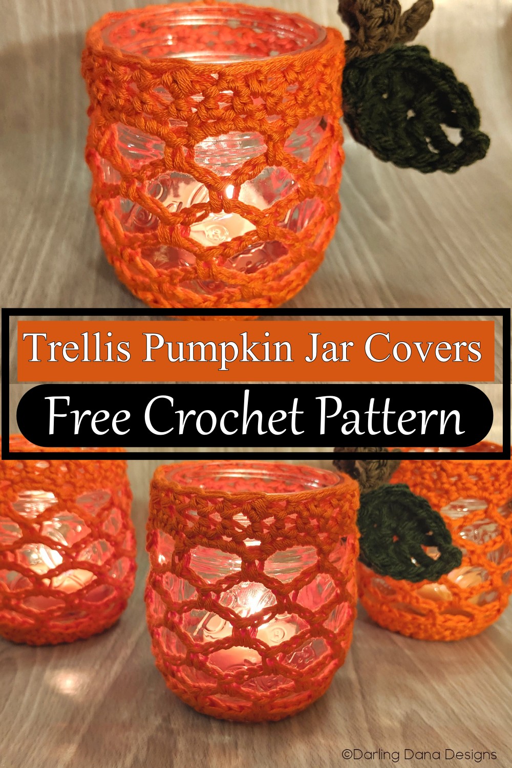Trellis Pumpkin Jar Covers