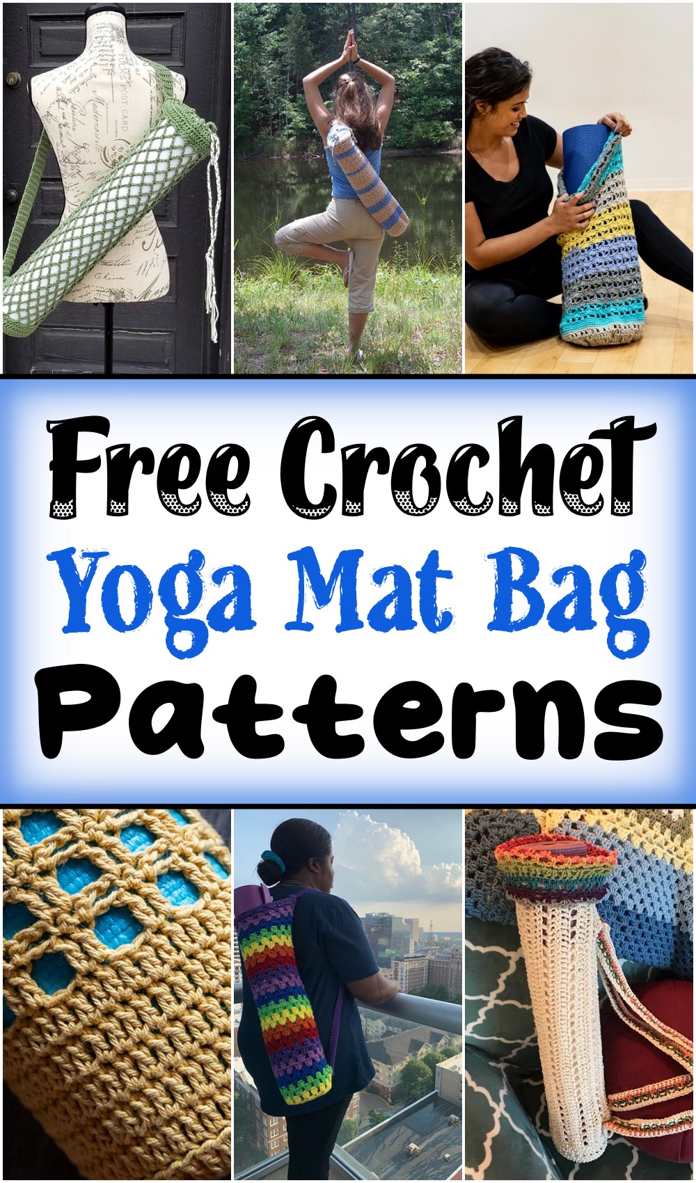 7 Free Crochet Yoga Mat Bag Patterns