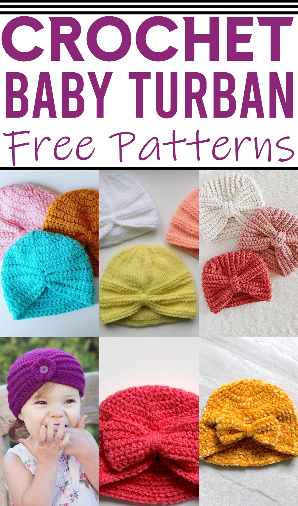 12 Crochet Baby Turban Patterns