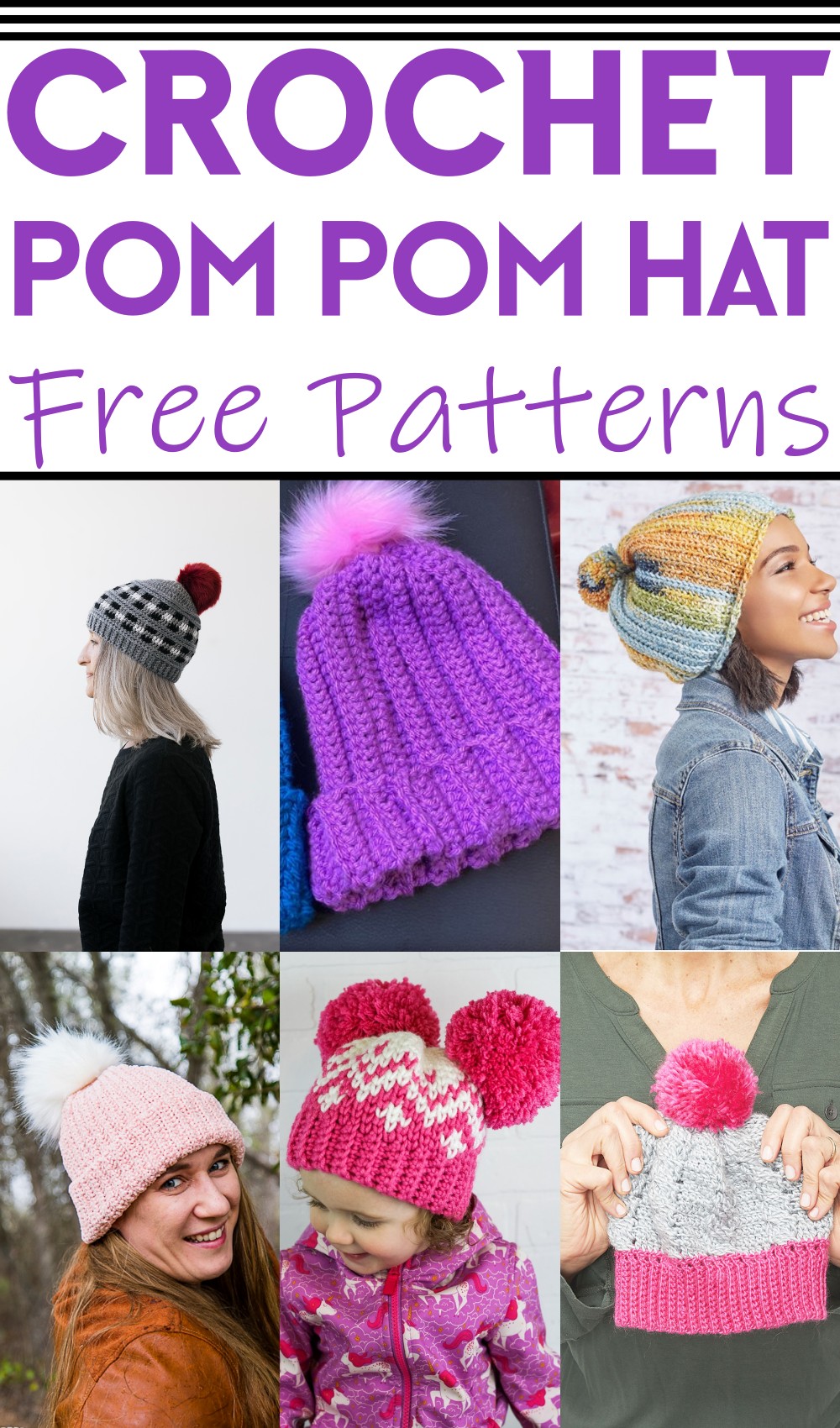 Free Crochet Pom Pom Hat Patterns 1