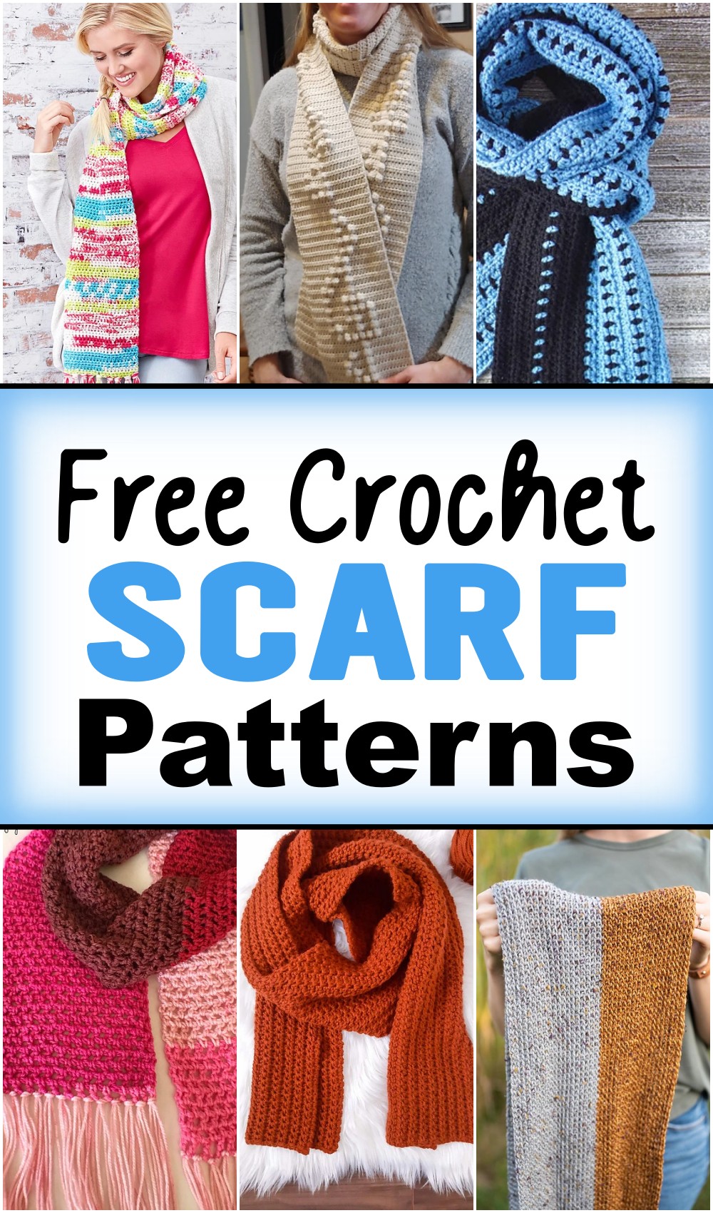 14 Easily Made Up Free Crochet Scarf Patterns & Images