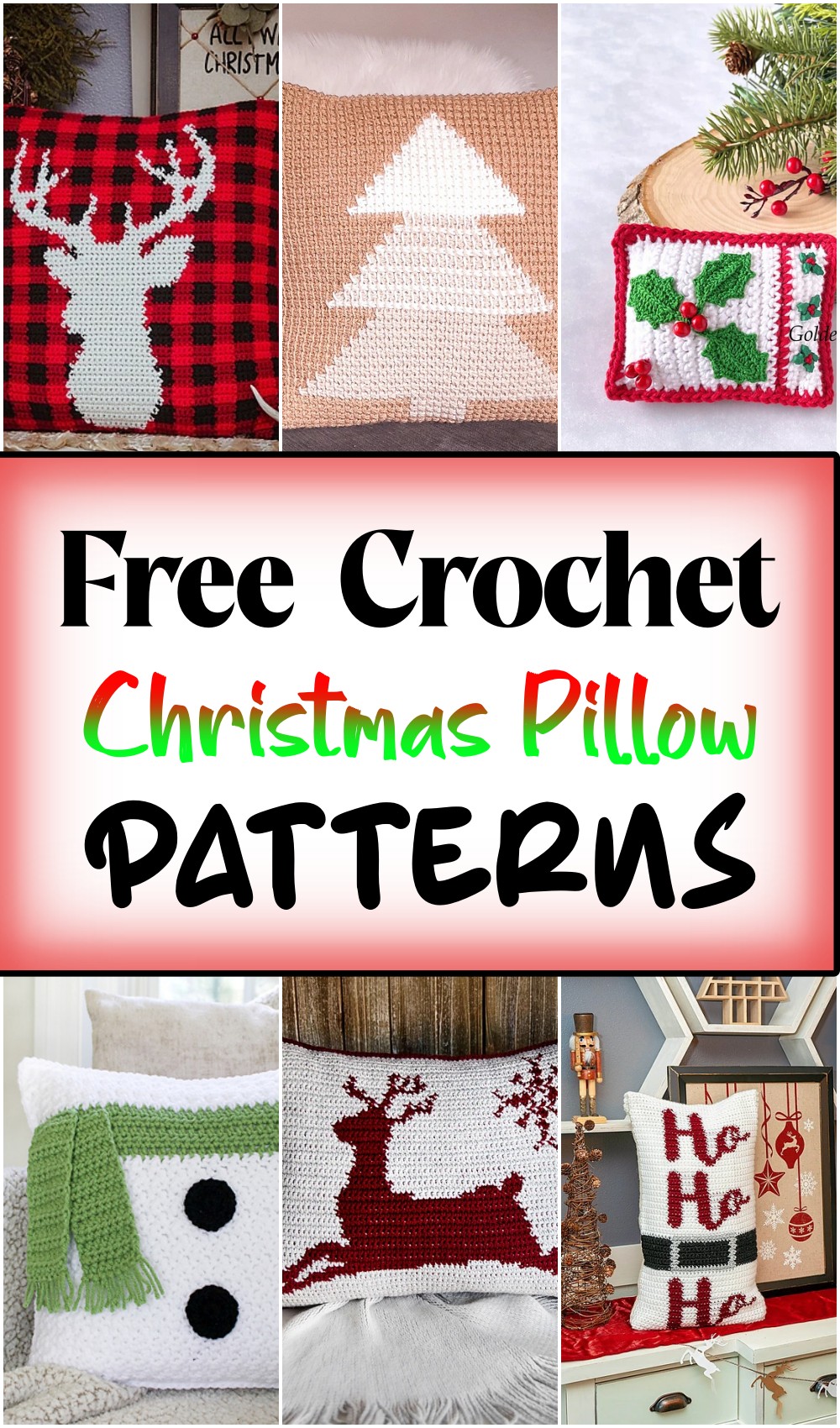 17 Best Free Crochet Christmas Pillow Patterns
