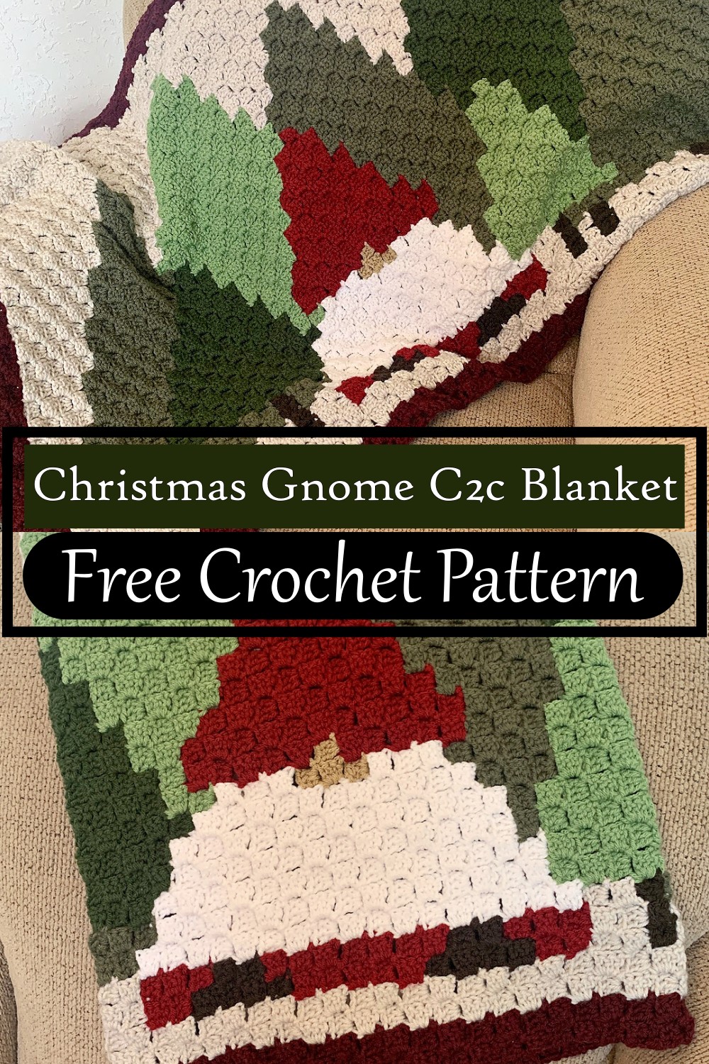 Christmas Gnome C2c Blanket