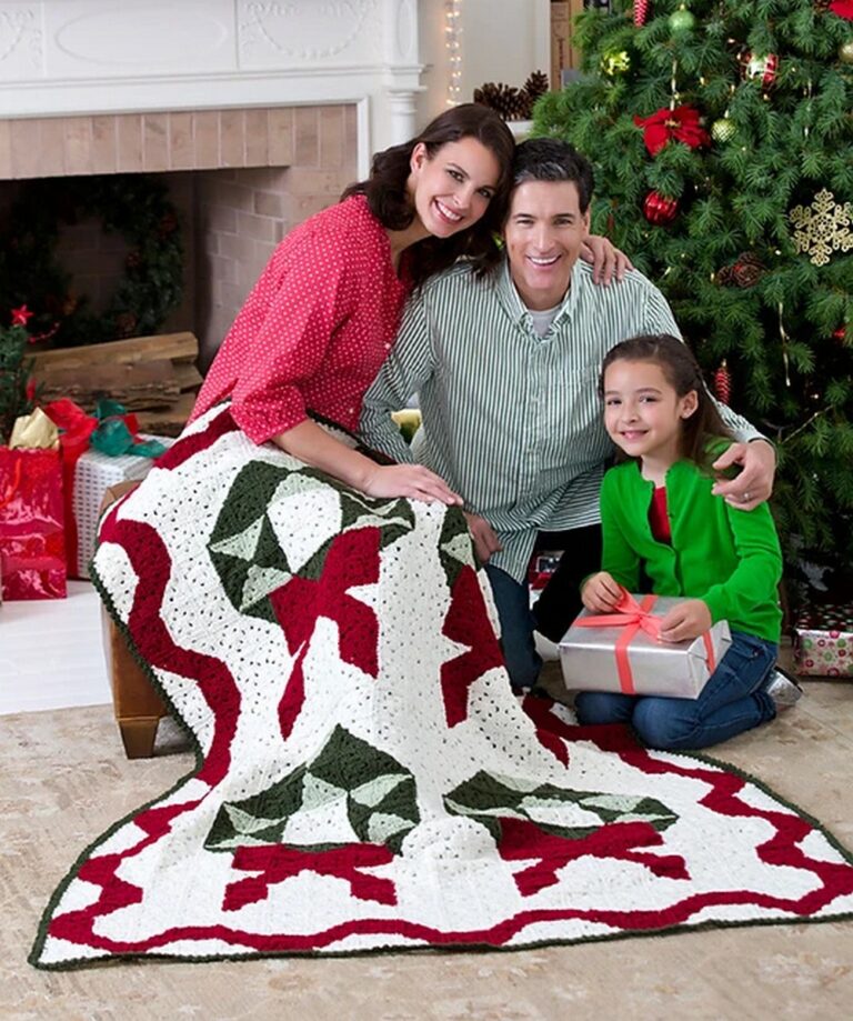 18 Free Crochet Christmas Blanket Patterns For Holidays