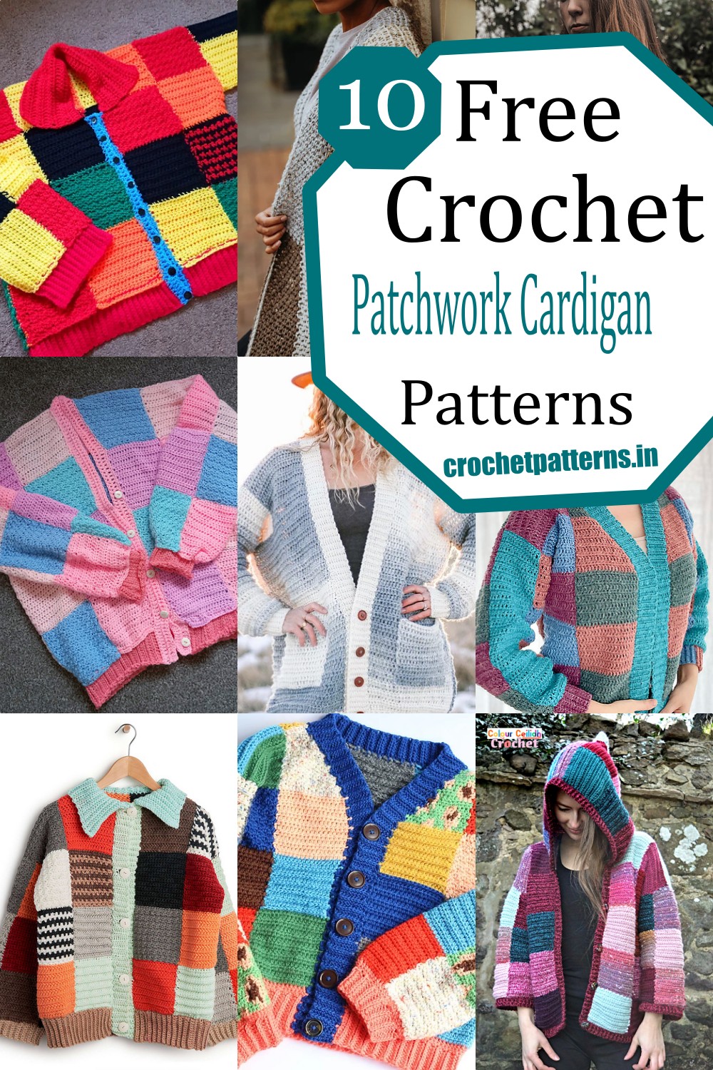 12 Crochet Patchwork Cardigan Patterns