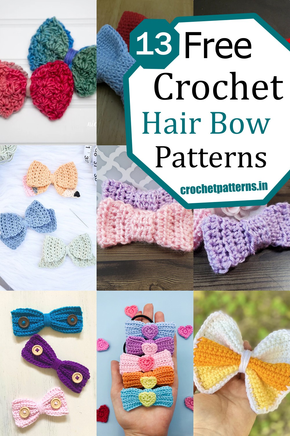13 Crochet Hair Bow Patterns
