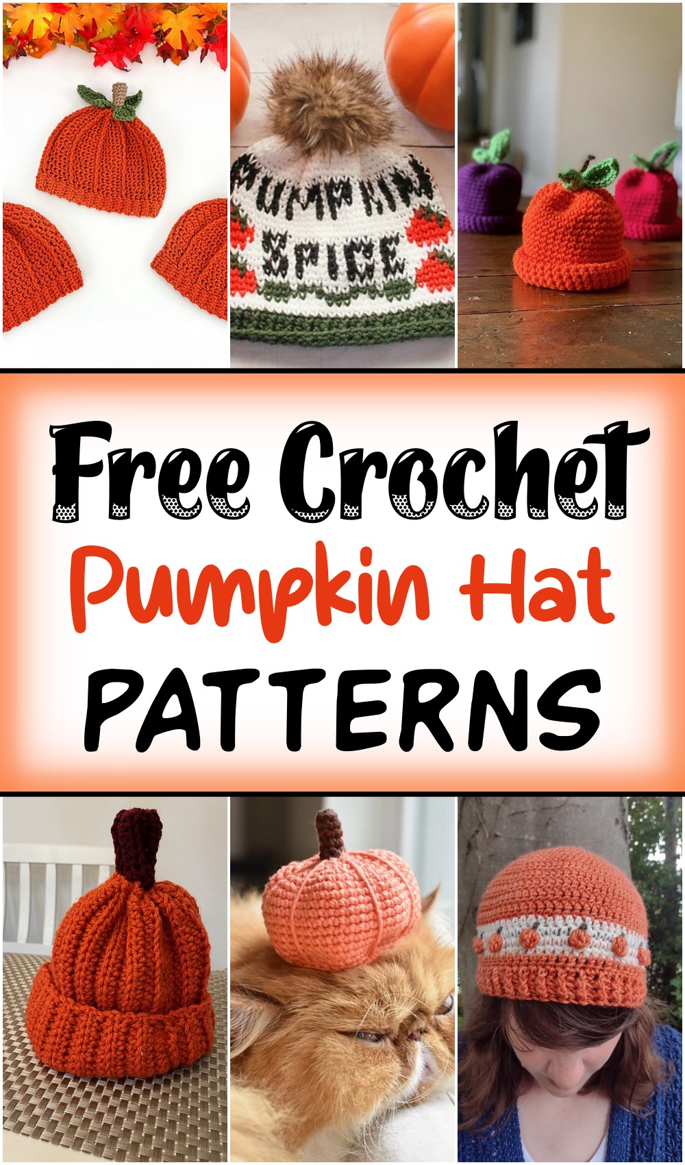 13 Crochet Pumpkin Hat Patterns For Halloween
