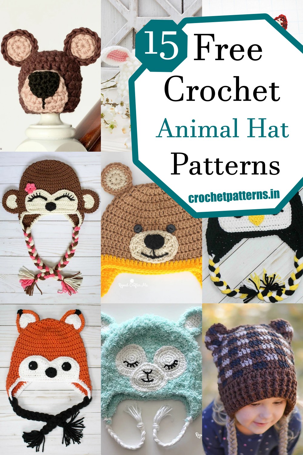 15 Crochet Animal Hat Patterns