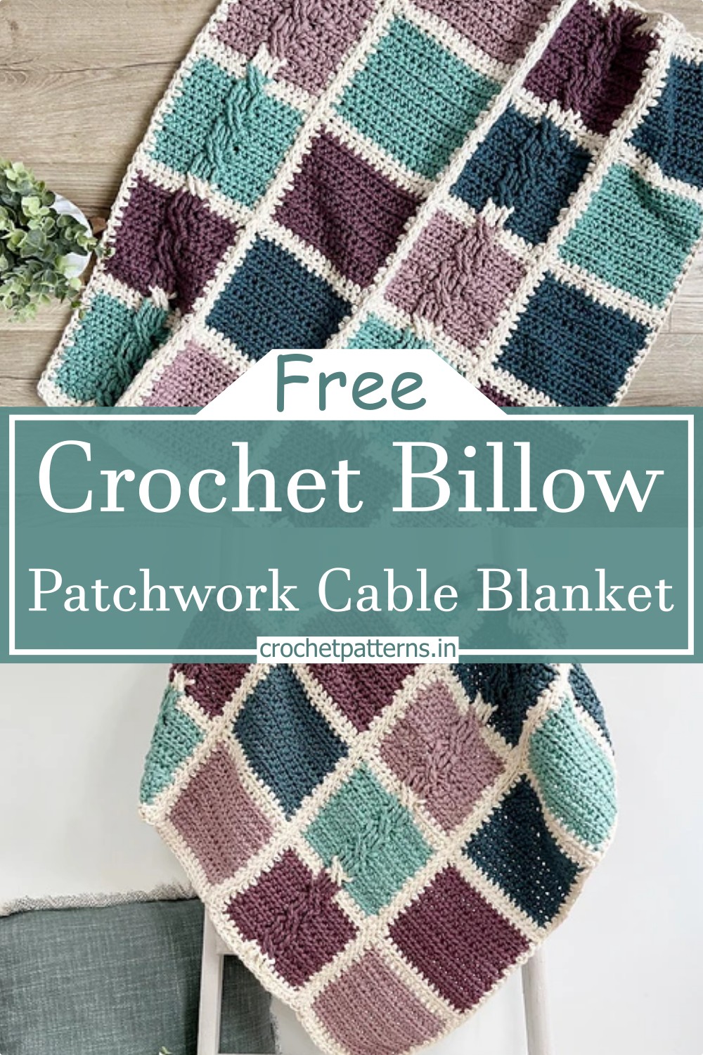 Billow Patchwork Cable Blanket