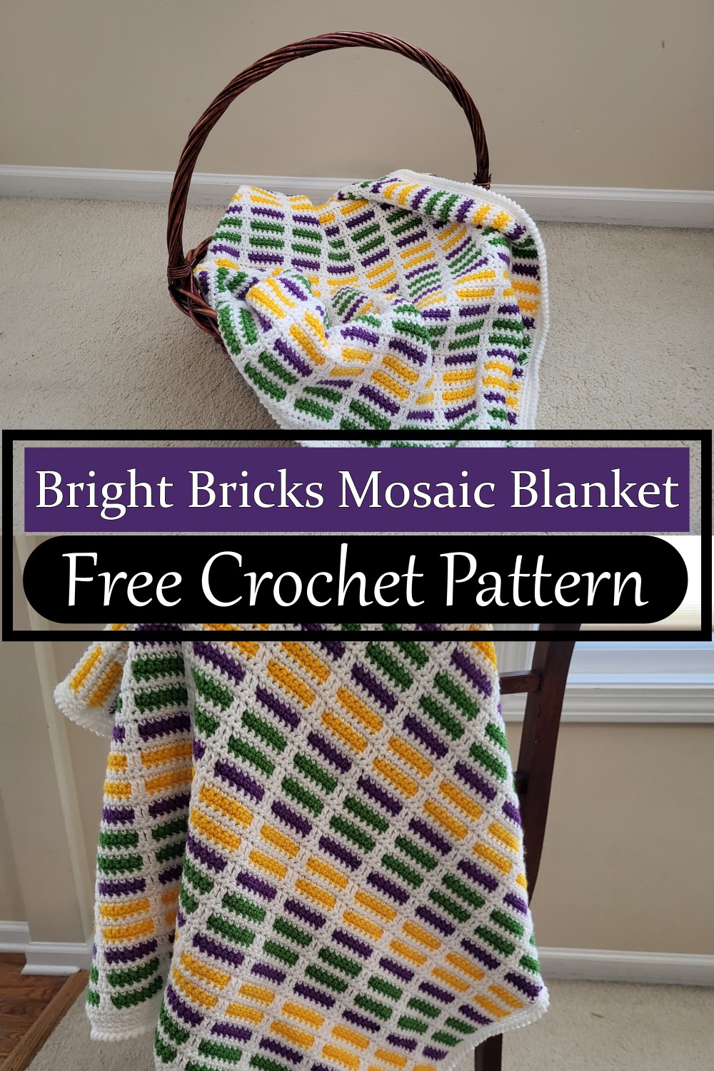 Bright Bricks Mosaic Blanket