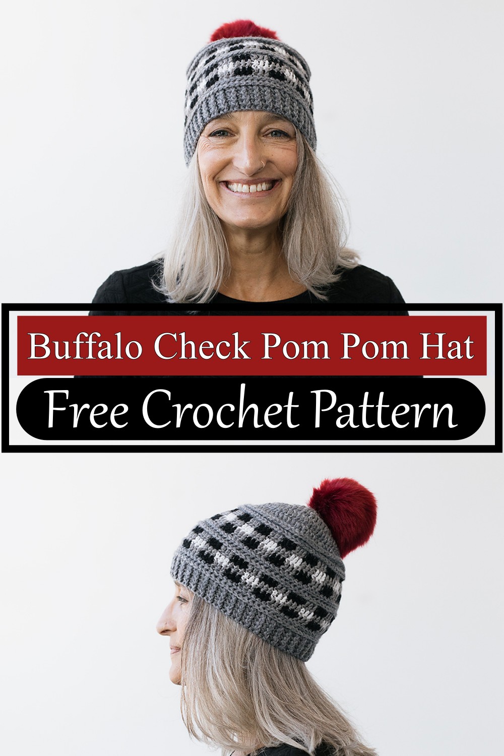 Buffalo Check Pom Pom Hat