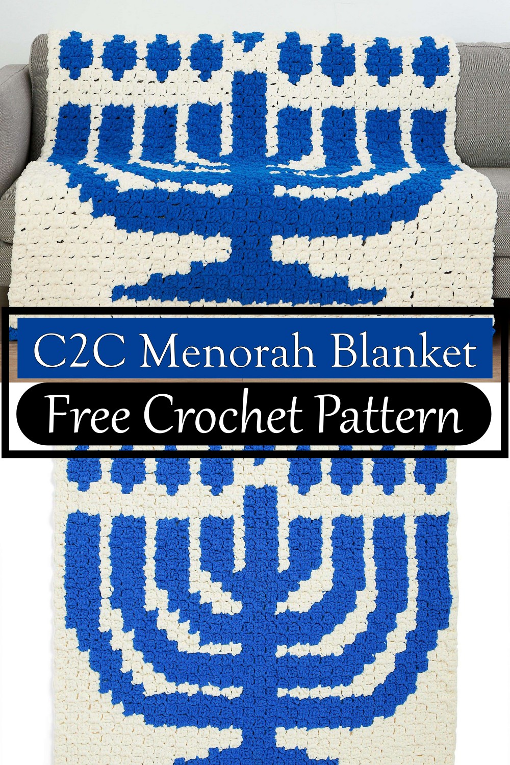 C2C Menorah Blanket