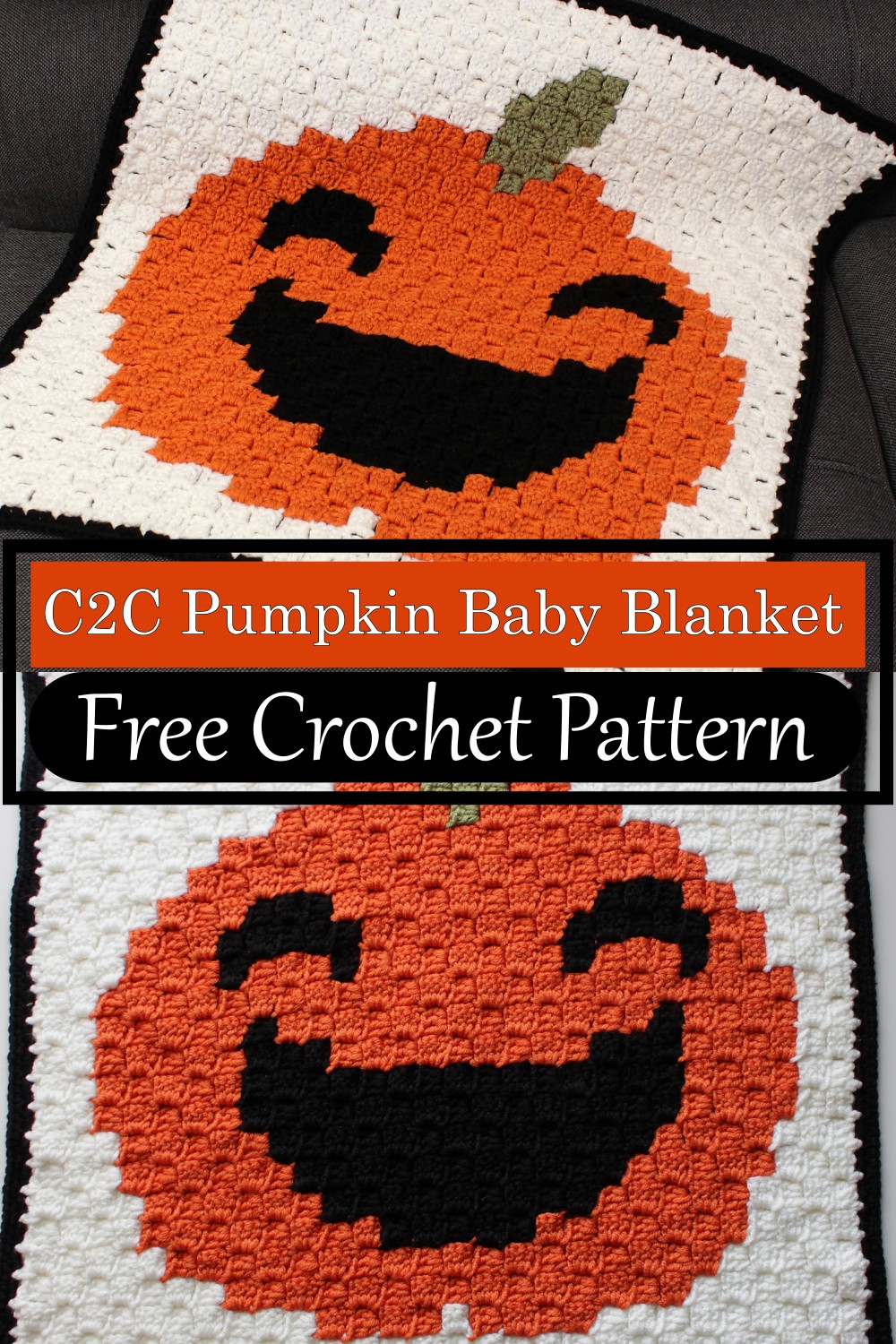 C2C Pumpkin Baby Blanket