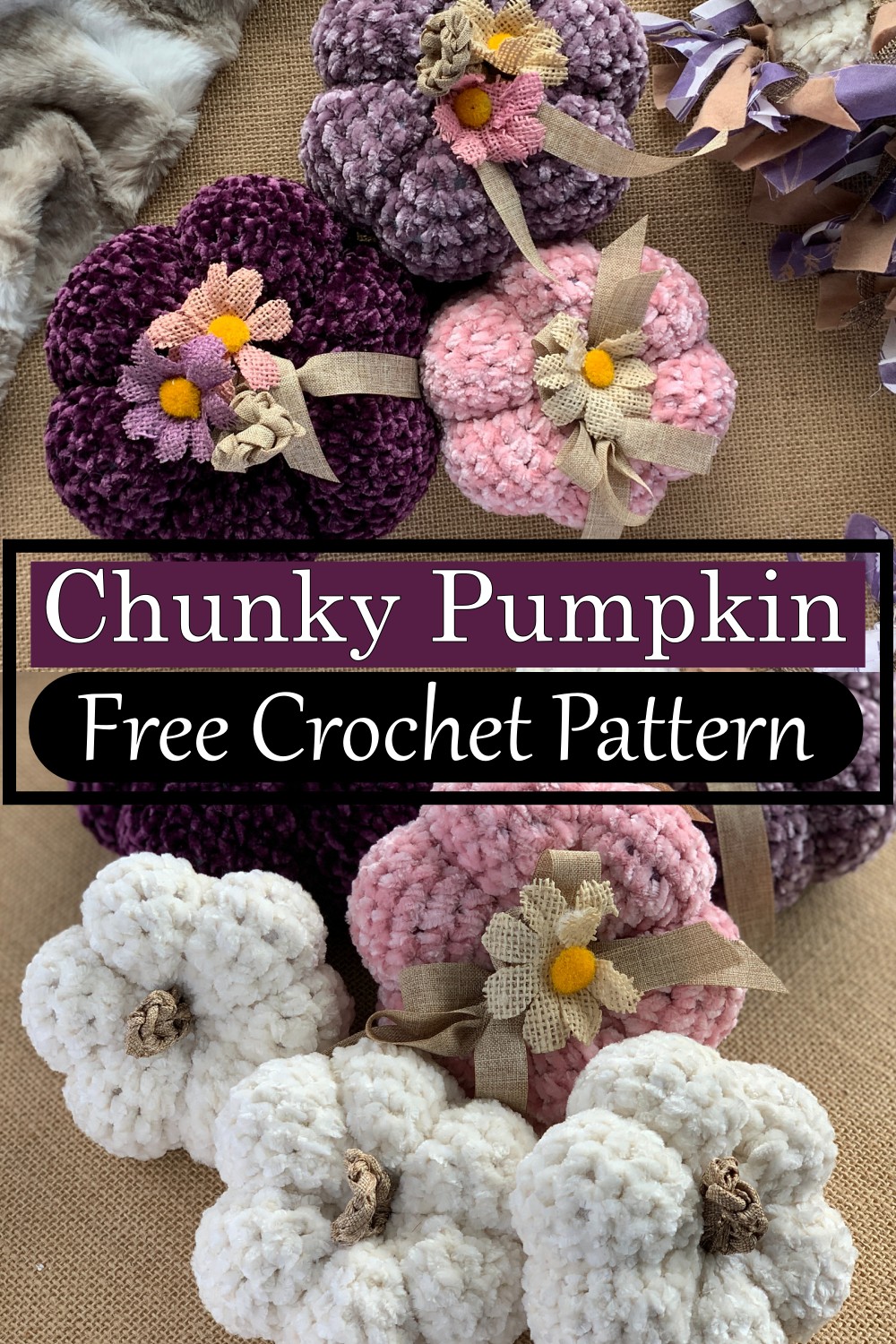 Chunky Stuffed Pumpkin For Display 