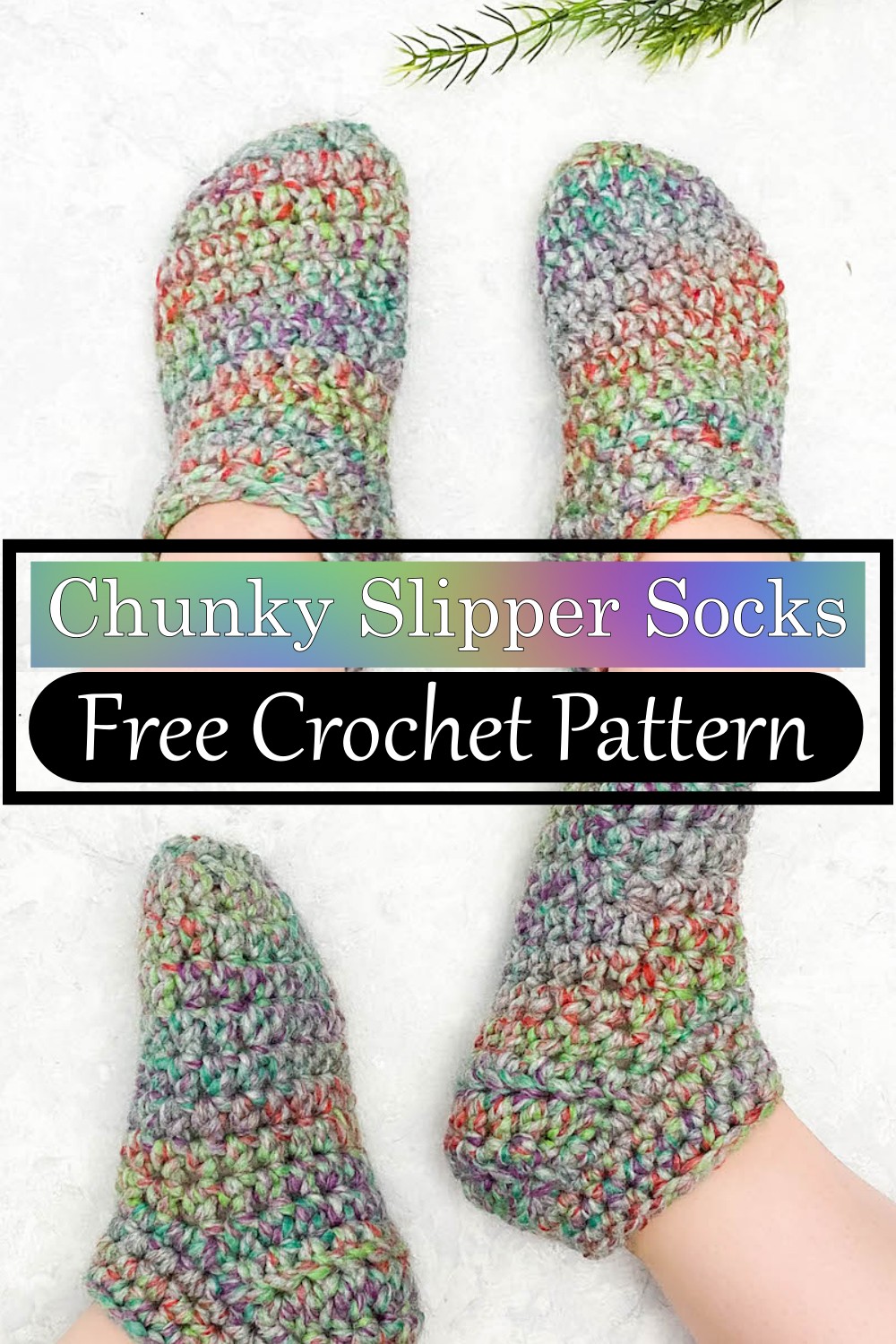 Crochet Chunky Slipper Socks