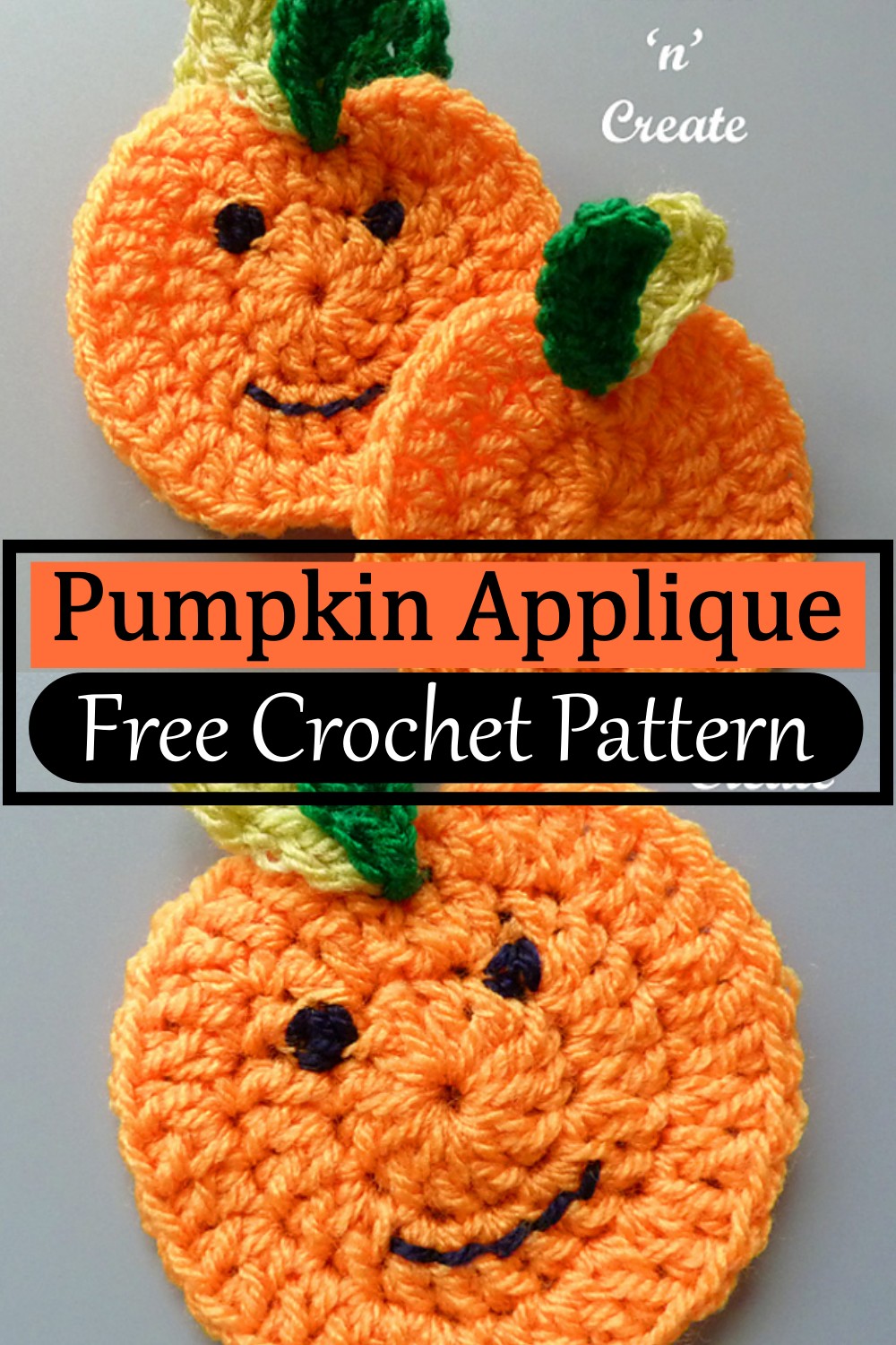 Crochet Pumpkin Applique