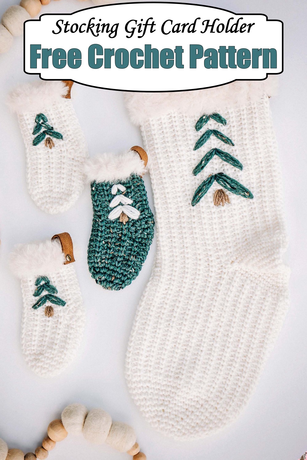 Crochet Stocking Gift Card Holder