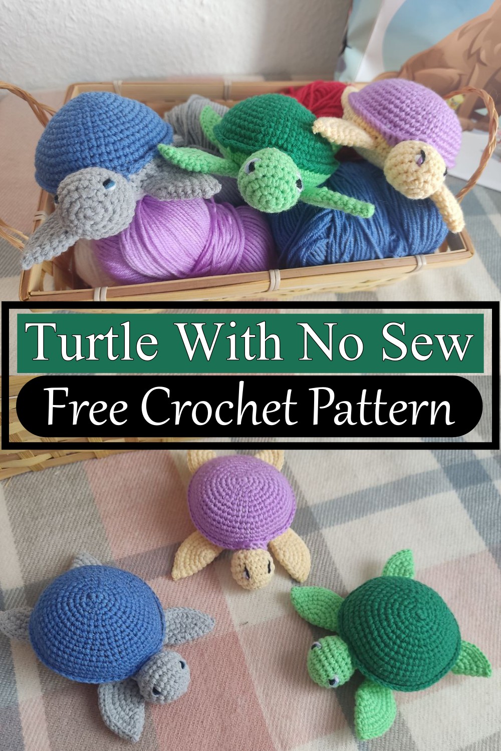 Crochet Turtle With No Sew