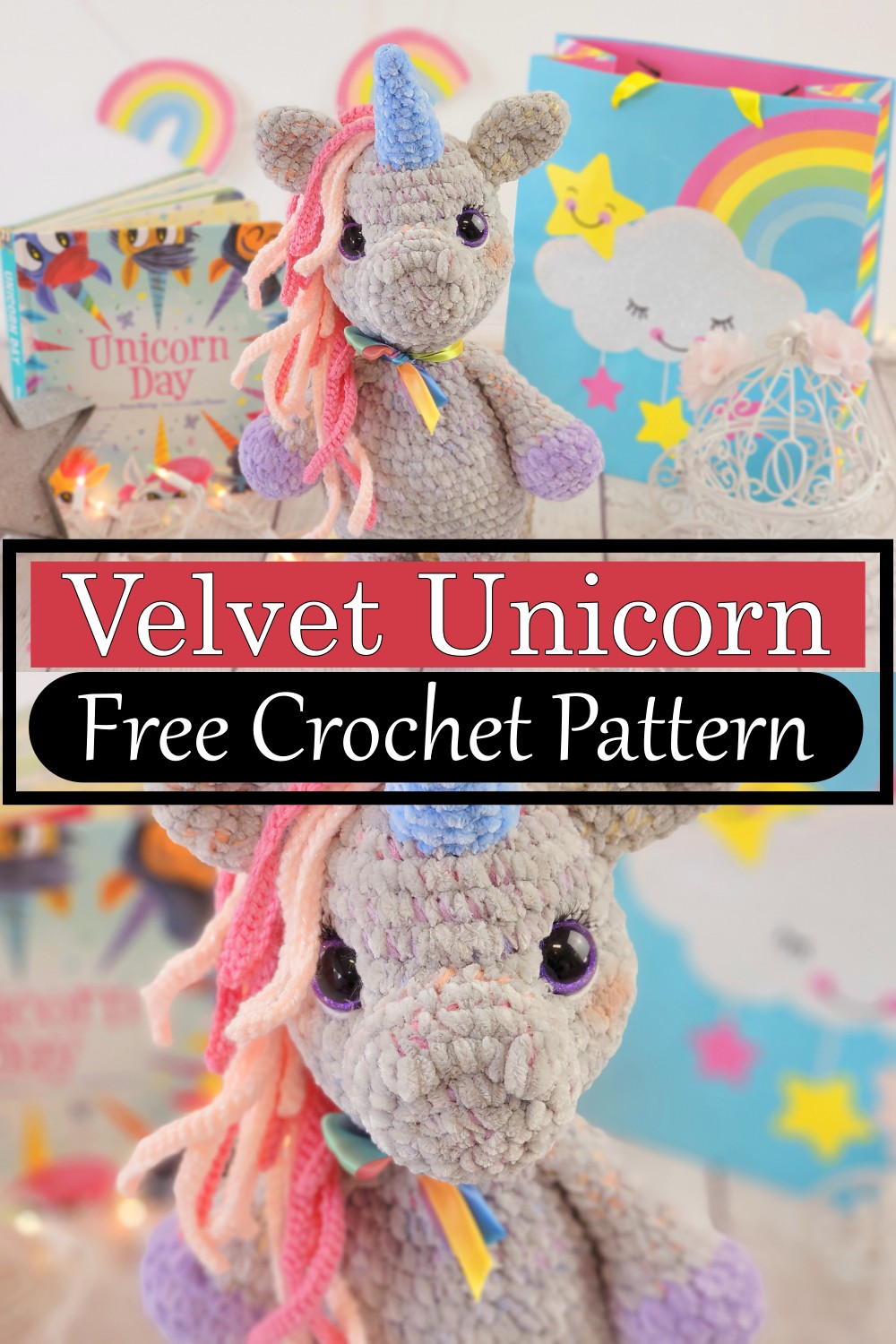 Crochet Velvet Unicorn