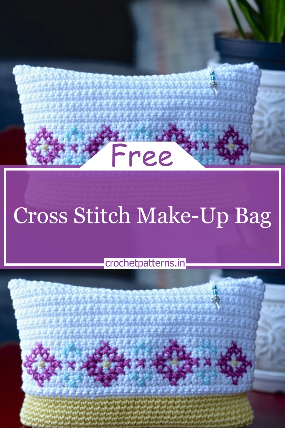 Cross Stitch Make-Up Bag