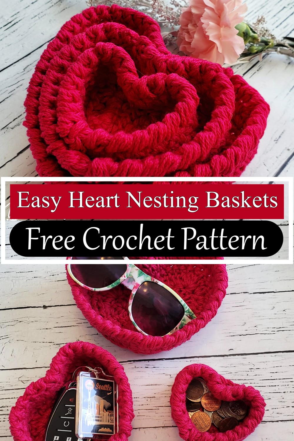 Easy Heart Nesting Baskets