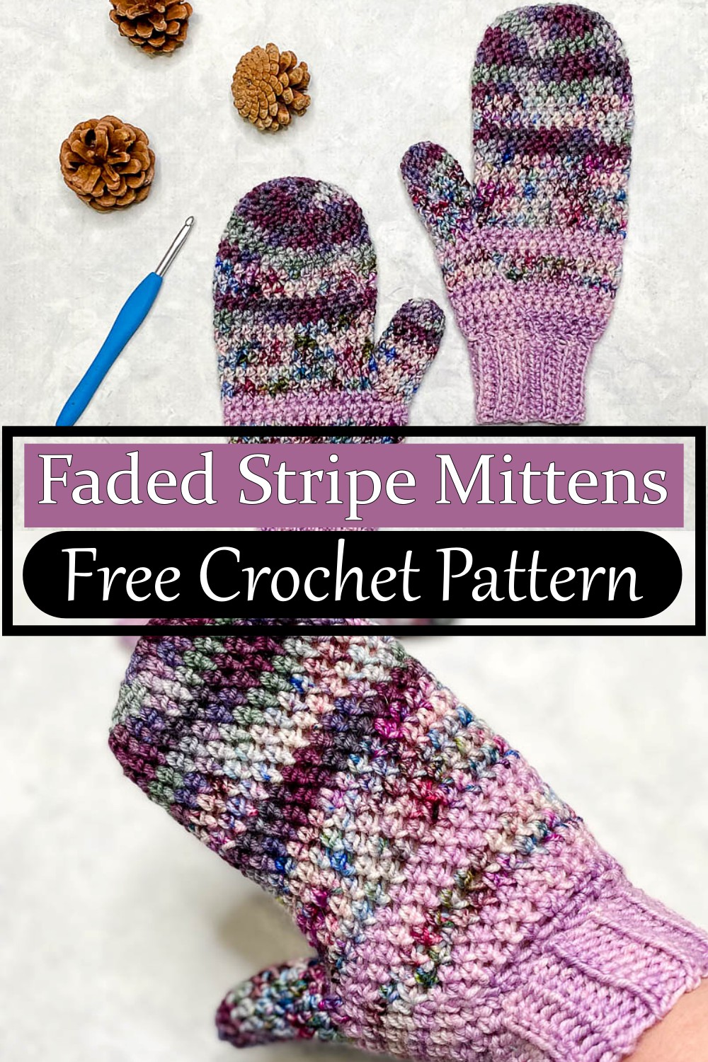 Faded Stripe Mittens