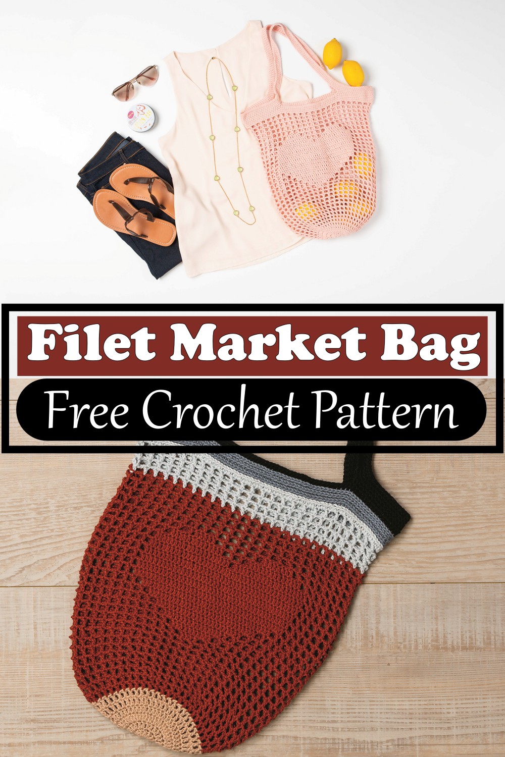 Filet Crochet Market Bag
