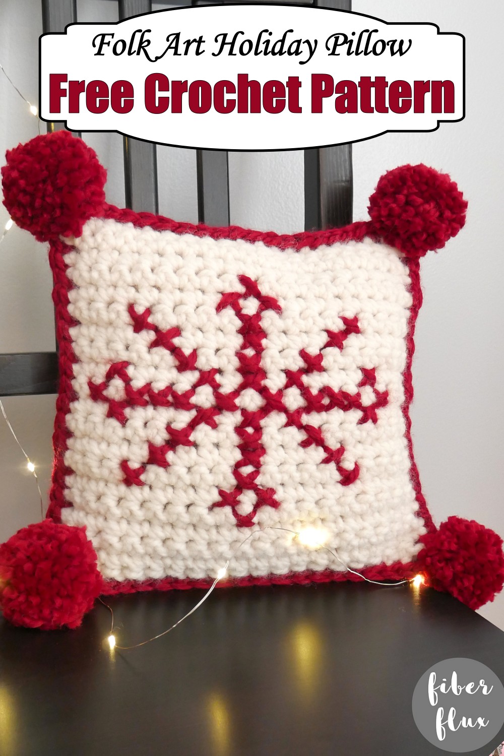 Folk Art Holiday Pillow
