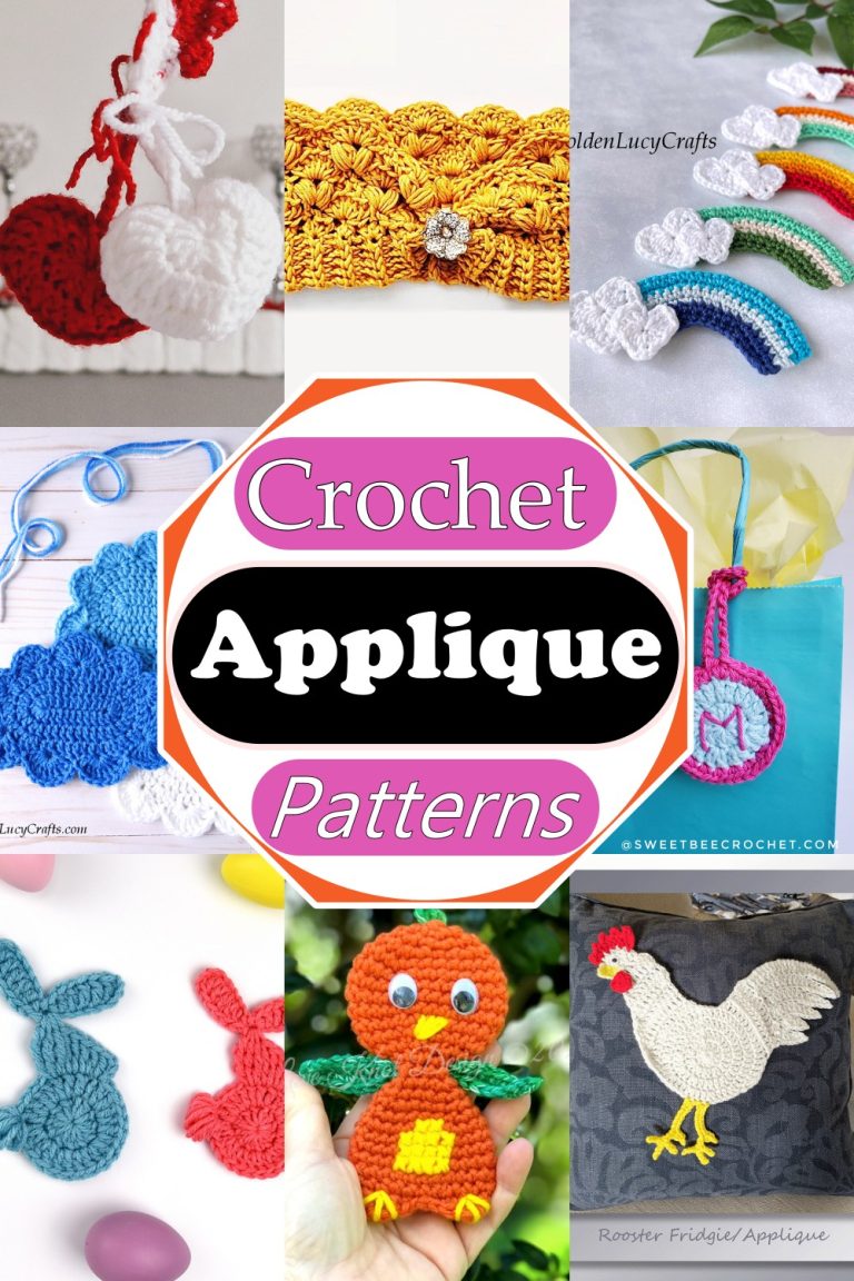 20 Free Crochet Applique Patterns For Fun Subjects & Shapes