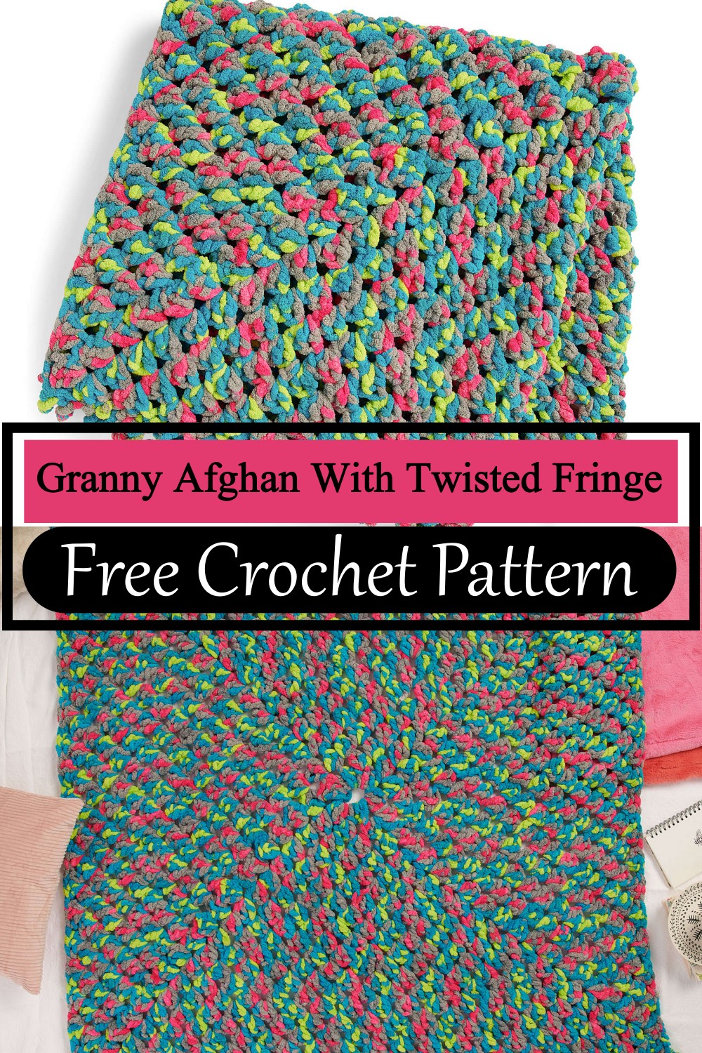 Granny Afghan With Twisted Fringe